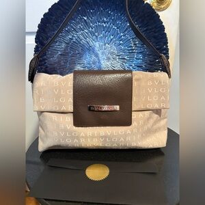 BVLGARI Blush and Brown Shoulder Bag FLAWLESS w/ COA